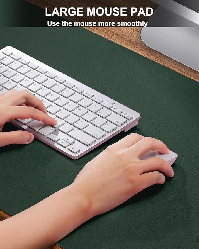Leather Desk Pad Protector, Office Desk Mat, Large Mouse Pad, Non-Slip PU - Image 3
