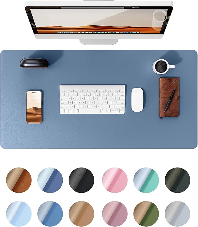 YSAGi Leather Desk Protector, Office Mat, Large Mouse Pad, Non-Slip PU Leather by YSAGi