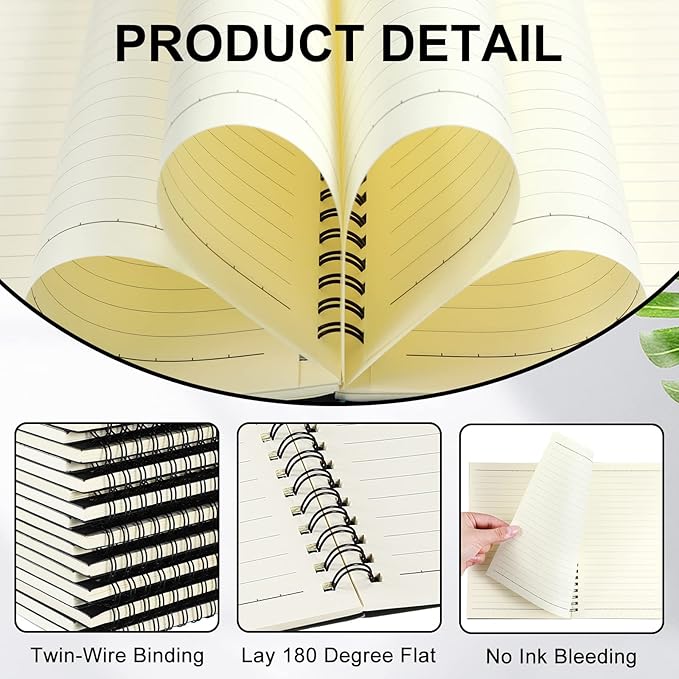 Yahenda 108 Pcs Spiral Notebook Bulk A5 Journal Lined 8.3'' x 5.5'' Writing - Image 4