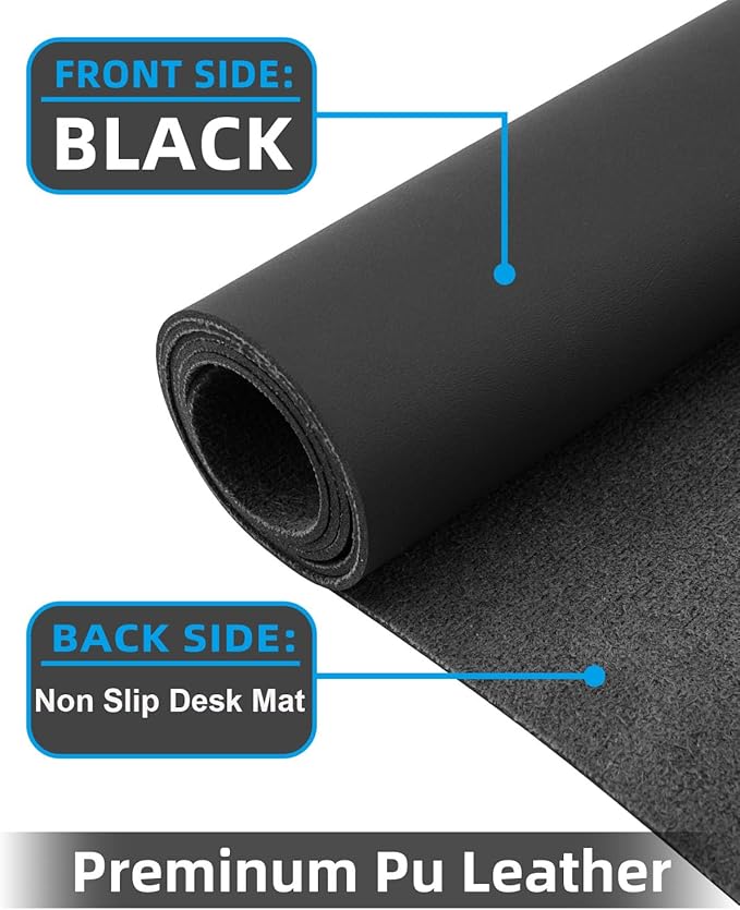Leather Desk Pad Protector, Small Desk Mat, Office Desk mat, Computer and - Image 2