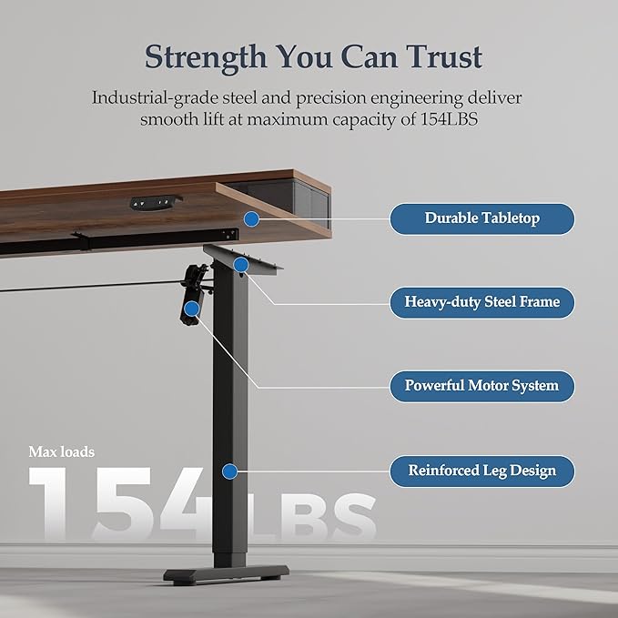 Klicelor 55 Inch Electric Standing Desk - Image 8