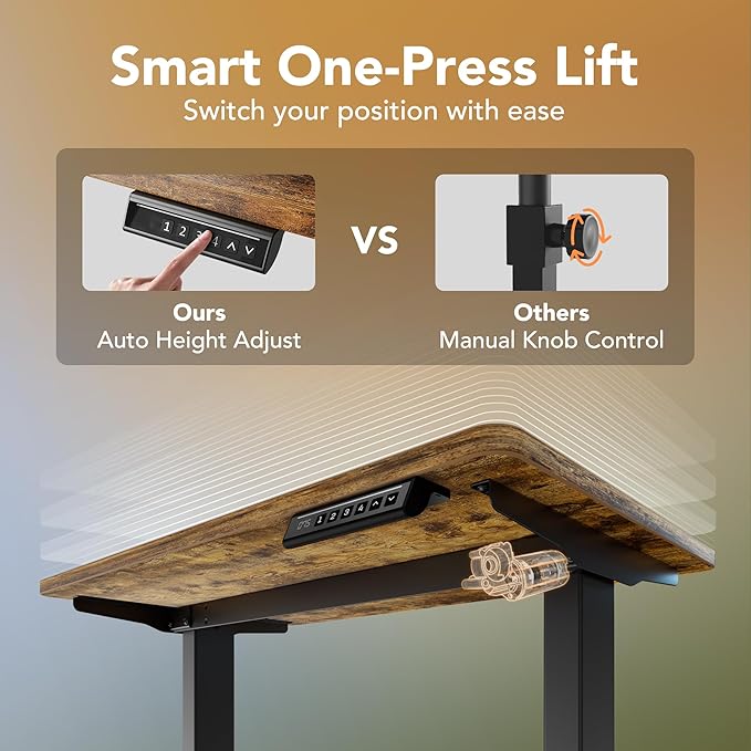 HUANUO 71 x 30 inch Electric Standing Desk Adjustable Height, 4 Memory Height - Image 6