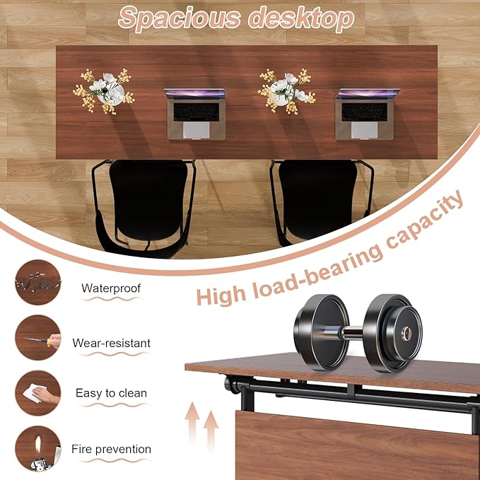 Conference Table Flip Top Mobile Conference Room Tables, Folding Conference - Image 4