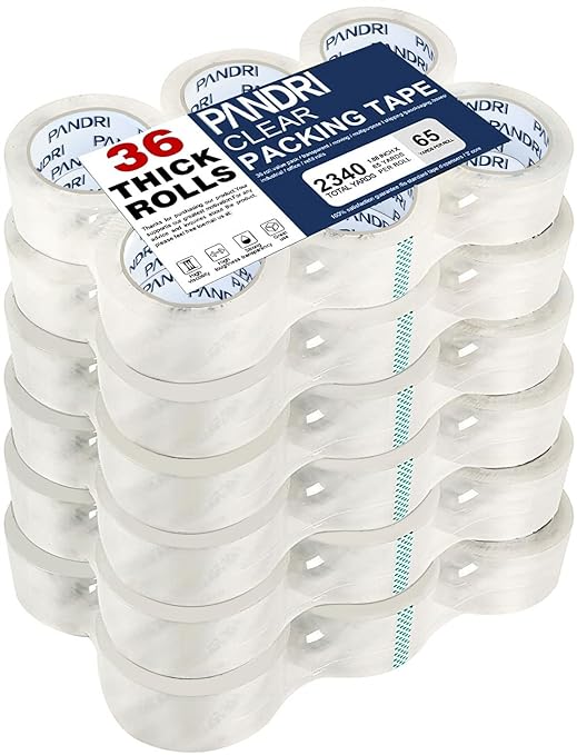 PANDRI Clear Packing Tape, 36 Rolls Heavy Duty Packaging Tape by PANDRI