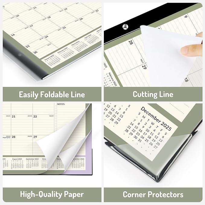 Forvencer 22" x 17" Large Desk Calendar 2026, 20 Months Calendar Runs from - Image 5