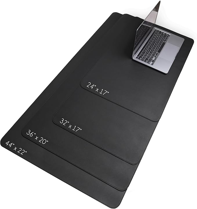 Vine Creations Leather Desk Mat 24" x 17", Desk Protector, PU Leather Desk Pad - Image 3