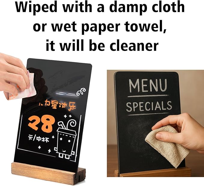 JDEA Desktop Chalkboard Sign Double-Sided Chalkboard - Image 6