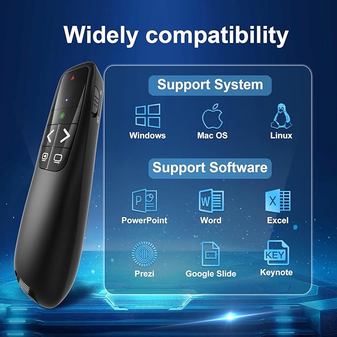 Wireless Presentation Clicker PowerPoint Presenter Remote : USB Type C Clicker - Image 6