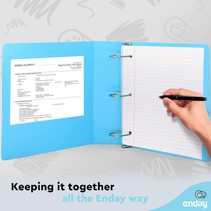 2 Inch Binder 3 Ring Binders, Slant D-Ring 2” Clear View Cover - Image 6