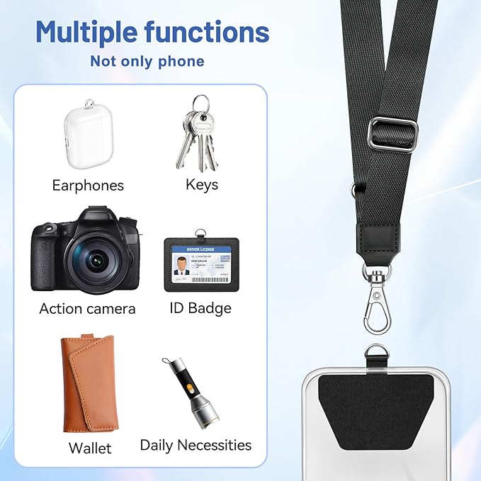 Doormoon Cell Phone Lanyard, Cellphone Lanyard Universal Adjustable Phone Neck - Image 6