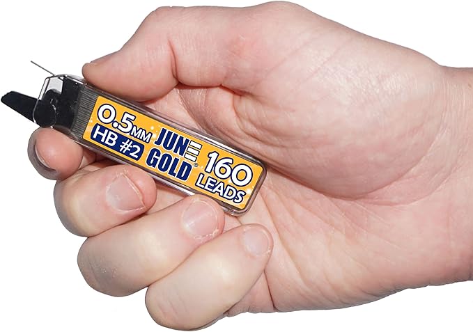 June Gold 1920 Pieces, 0.5 mm HB #2 Lead Refills, 12 Dispensers, 160 Pieces Per - Image 2