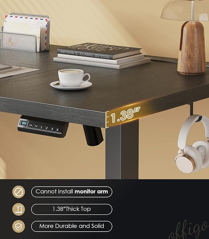 OffiGo 79 Inch Executive Electric Standing Desk, Height Adjustable Desk - Image 4