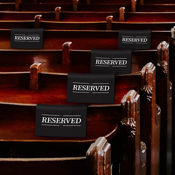 12 Pcs Reserved Seating Signs Reserved Chair Sign Printed Placeholder - Image 4