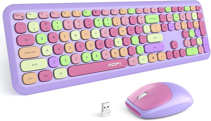 MOFII Wireless Keyboard and Mouse Combo, 2.4G Silent Cordless Slim Full Size by MOFII