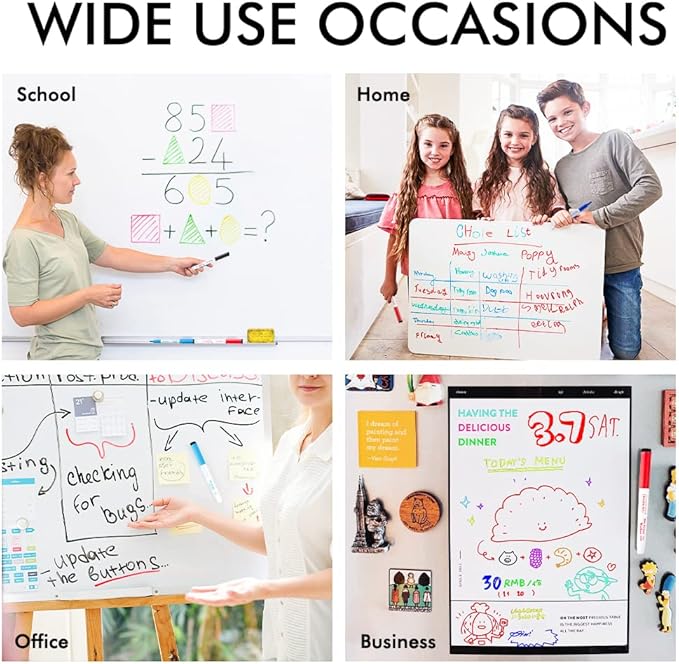 Shuttle Art Dry Erase Markers, 90 Bulk Pack 15 Colors Magnetic Whiteboard - Image 7