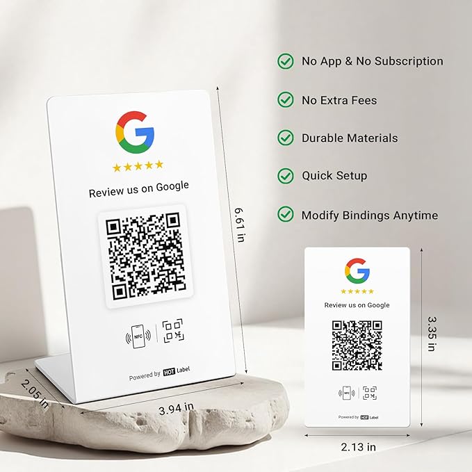 HotLabel Review Stand 3-Pack + Bonus Review Tap Card 3-Pack + - Image 2