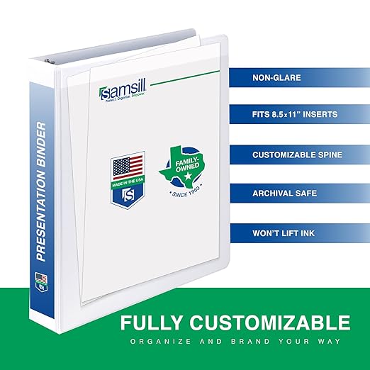 Samsill 2 Inch 3 Ring Binders, Made in USA, Economy Round Ring, 425 Sheet - Image 3