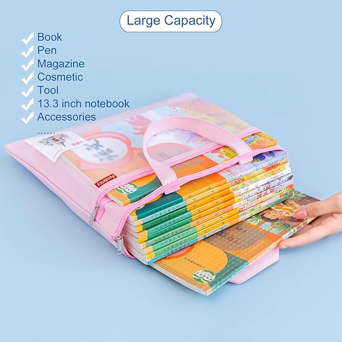 Pendancy Mesh Zipper Pouch 11x13.7 in, A4 Size Foldable Document Storage - Image 6