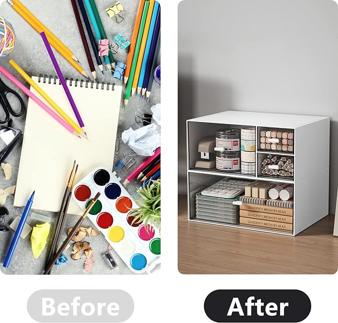 Desk Organizer Stackable Storage Drawers - Image 4