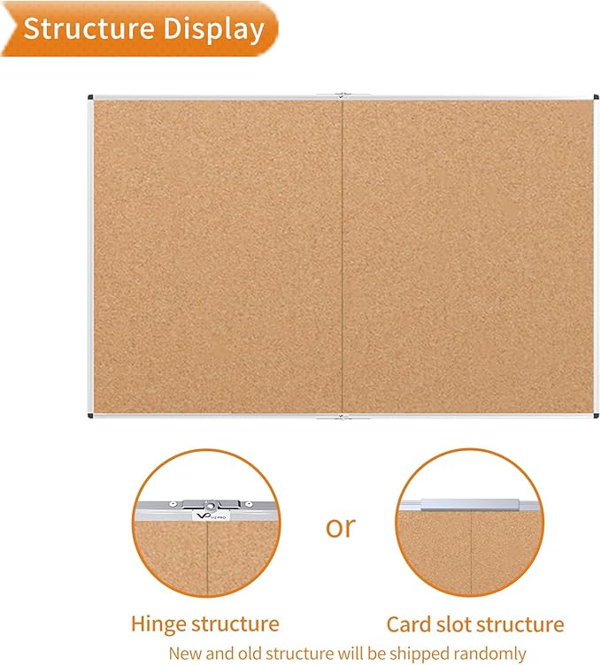 VIZ-PRO Large Cork Bulletin Board/Foldable Noticeboard, 48 X 48 Inches - Image 3