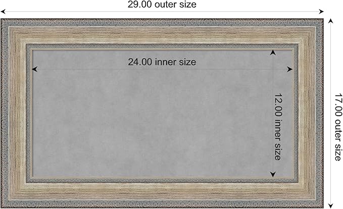 Amanti Art Silver Framed Magnetic Board 17x29 Small Vision Board - Image 3