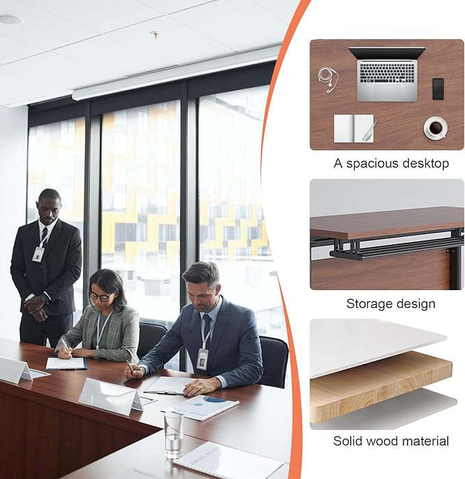 Conference Table, 55.1''Folding Conference Room Table - Image 7