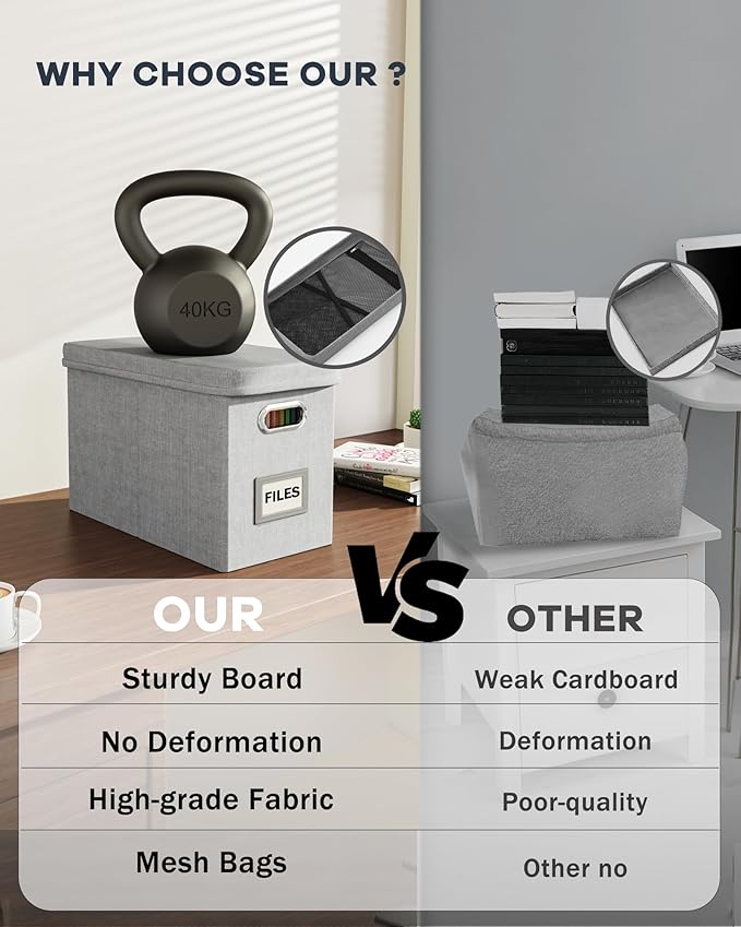 Oterri Hanging Filing File Box - Image 3