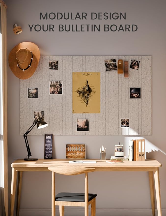 Fluxynara Large Felt Bulletin Board 48" x 36" Cork Board Alternative - Image 5