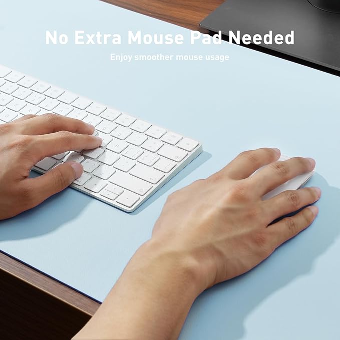 Aothia Leather Desk Pad Protector, Mouse Pad, Office Desk Mat, Non-Slip PU - Image 3