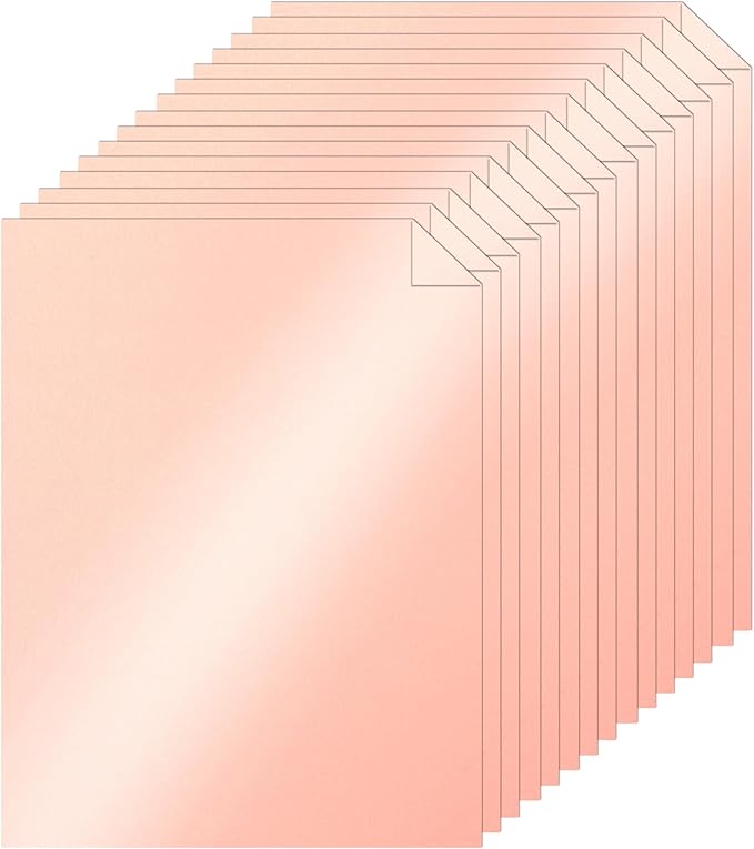Silunkia 100 Sheets Pink Shimmer Cardstock 8.5 x 11 Crafts Paper, 200gsm/75lb by Silunkia