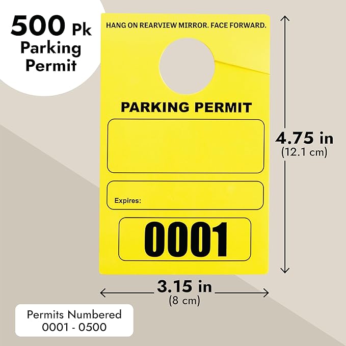 Juvale Rectangular Parking Permit Hang Tags - Image 4