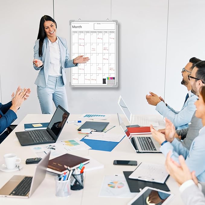 Lincia 24" x 18" Magnetic Vertical Monthly Dry Erase Calendar - Image 5