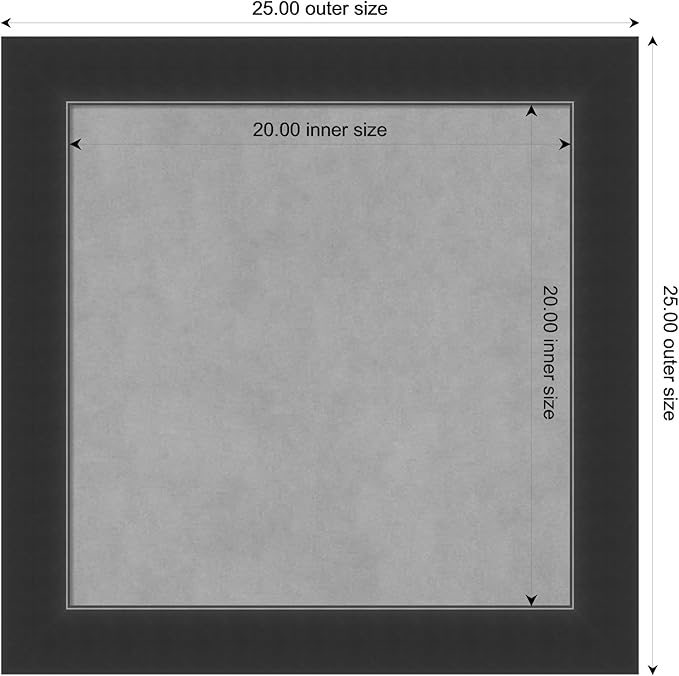 Amanti Art Black Framed Magnetic Board 25x25 Medium Vision Board - Image 3