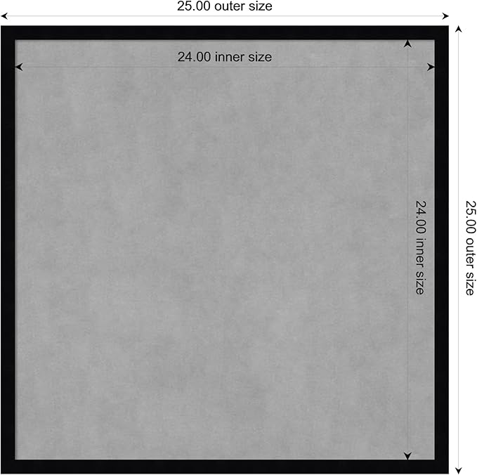 Amanti Art Black Framed Magnetic Board 25x25 Medium Vision Board - Image 4
