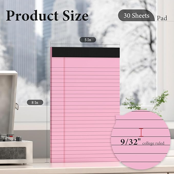 5 Pcs Note Pads 5 x 8 Inch Small Legal Pads 5 x 8 Colored Notepad 5 x 8 Micro - Image 2