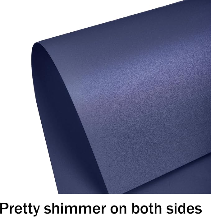 Navy Blue Shimmer Cardstock 8.5 x 11 Navy Blue Paper, Goefun 24 Sheets 80lb - Image 3