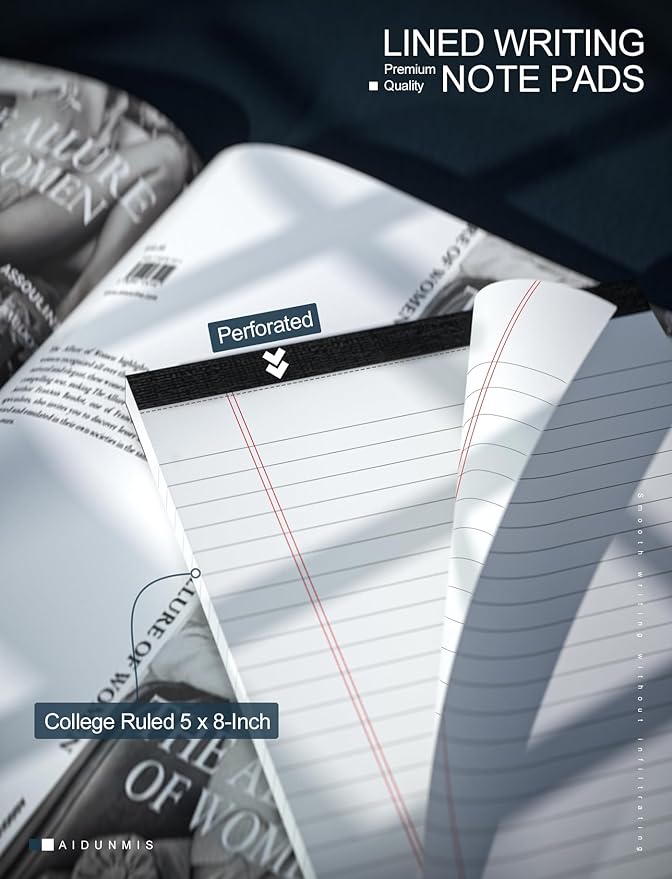 36 Pack Small Legal Pads 5x8 White Note Pads 5x8 College Ruled Paper Tablets - Image 3