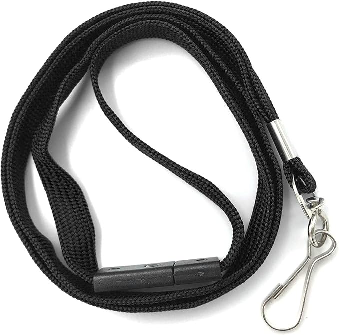 Lanyards Safety Black Lanyards Neck Flat Premium Breakaway Badge Lanyard - Image 5