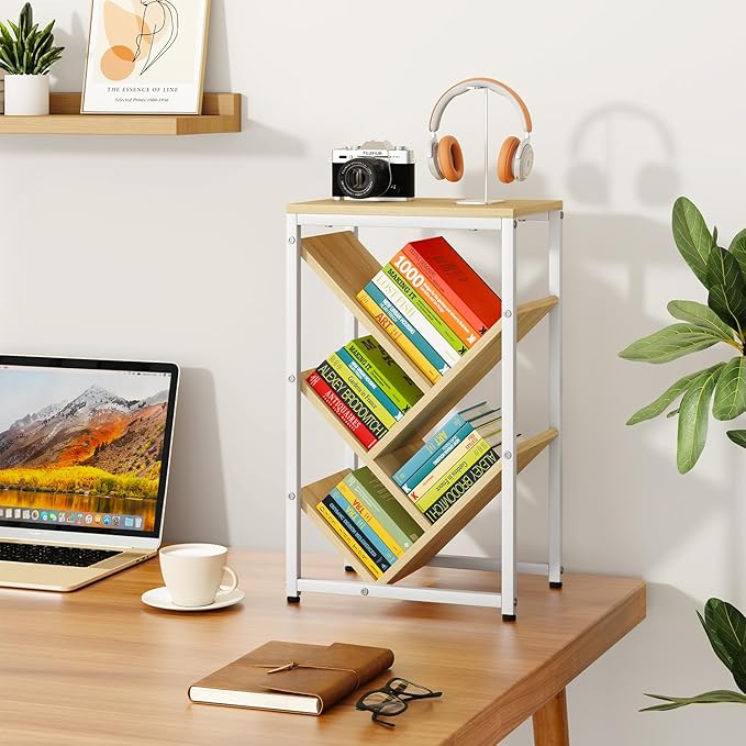 IBUYKE 5 Tier Tree Bookshelf, Small Desktop Bookshelf - Image 6