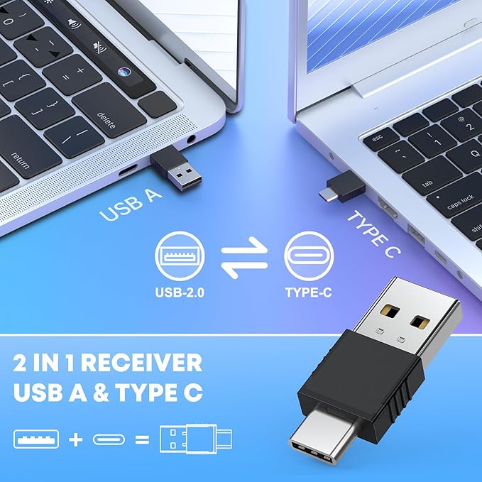 2 in 1 Type C USB Presentation Clicker Red Light, Wireless Presenter Remote PPT - Image 2