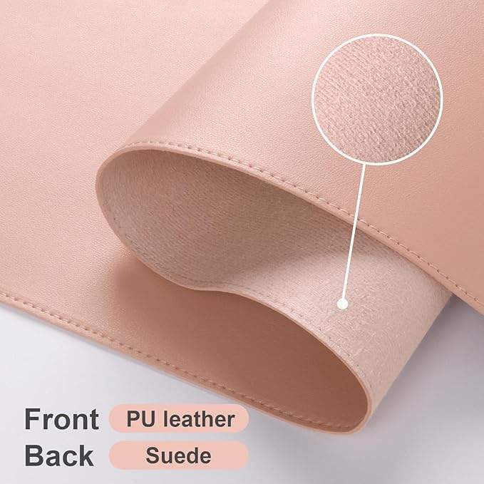 DAWNTREES Desk Mat Protector, PU Leather Desk Pad, Non Slip, Large Mouse Pad - Image 4