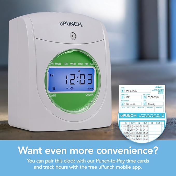 uPunch 300 Time Cards for Green HN3000 AutoAlign Time Clocks - Image 4