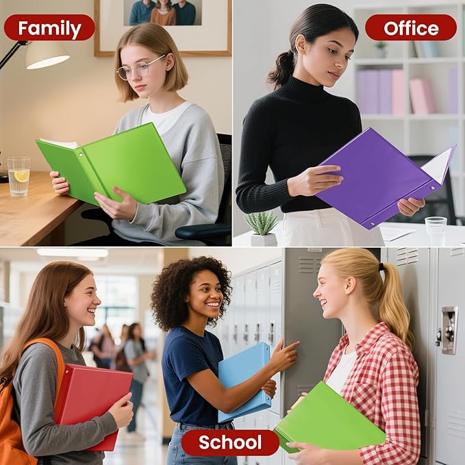 SUNEE 3 Ring Binder 3 Inch 1 Pack, Tender Green - Image 6