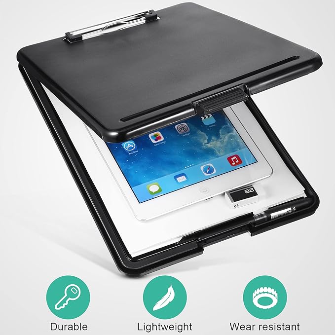 10 Pieces Clipboard with Storage Plastic Storage Clipboard Nursing Clip Board - Image 4