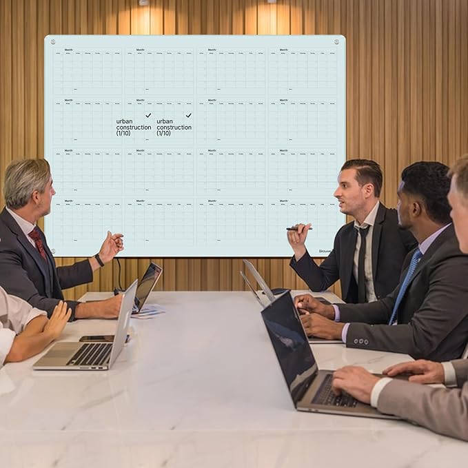 Magnetic Glass Yearly Calendar Whiteboard - Image 5