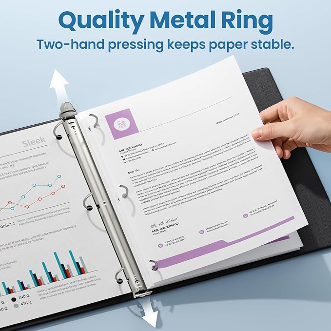 SUNEE 3 Ring Binder 2 Inch 1 Pack - Image 2