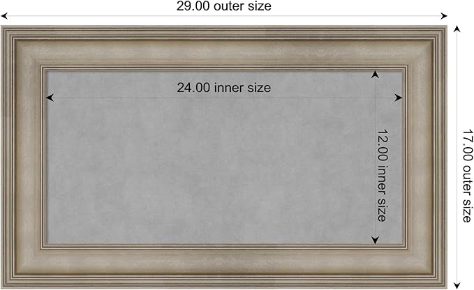 Amanti Art Silver Framed Magnetic Board 17x29 Small Vision Board - Image 4