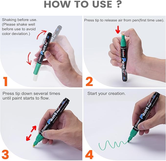 Overseas White Paint Pens - Image 7