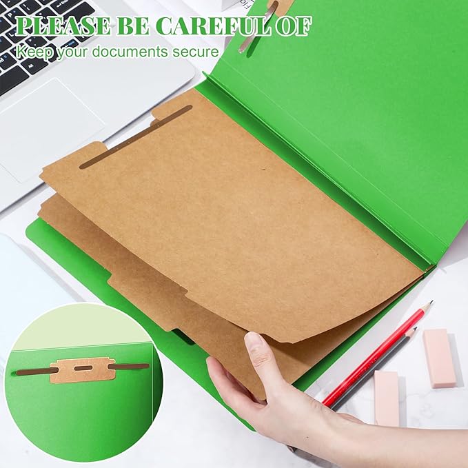 Skyygemm 60 Pcs Classification Folders Letter Size, 2 Divider Pressboard File - Image 4