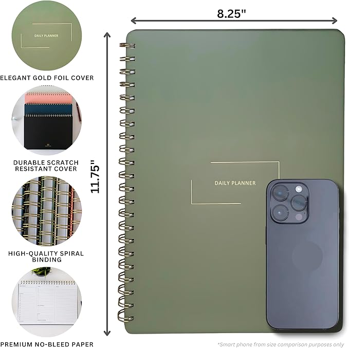 Merely Home | Durable & Sleek | Undated Daily and Weekly Planner | 8.25" x - Image 2